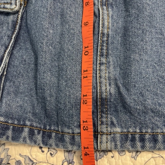 Reserved Denim Blue Mid Wash Jean Cargo Mini Skirt Small Utility Y2K Streetwear - Picture 5 of 7